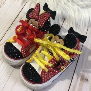 Mickey Mouse customized converse sneakers size 4